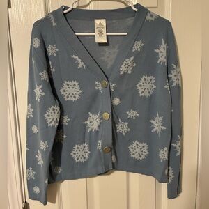 Disney Blue Cardigan with Snowflake Design